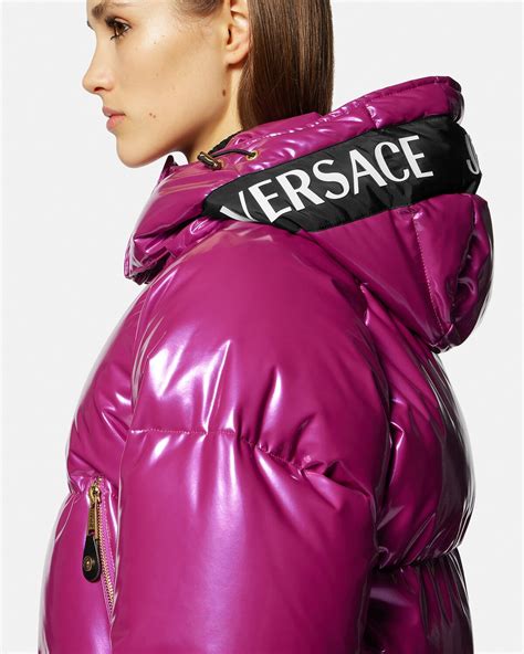 versace puff jacket|versace bomber jacket women's.